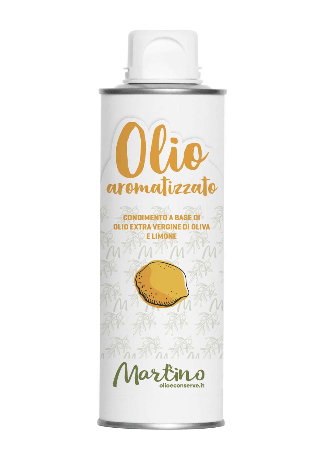 Martino - Condimento Aromatizzato al Limone con Olio Extravergine d'Oliva - Lattina 250 ml con tappo Antiriempimento