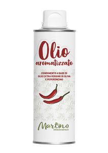 Martino - Condimento Aromatizzato al Peperoncino con Olio Extravergine d'Oliva - Lattina 250 ml con tappo Antiriempimento