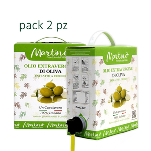 6 liters | Martino Extra Virgin Olive Oil | 100% Italian | pack 2x BAGinBOX